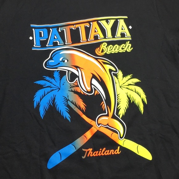 ➡️Pattaya Beach Thailand Black Tee Size XL - Picture 1 of 8